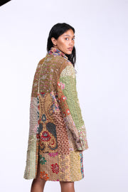 PATCHWORK STITCH JACKET COAT FRANKIE - sustainably made MOMO NEW YORK sustainable clothing, Coat slow fashion