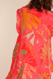 PINK SILK KIMONO SAMANTHA - sustainably made MOMO NEW YORK sustainable clothing, kimono slow fashion