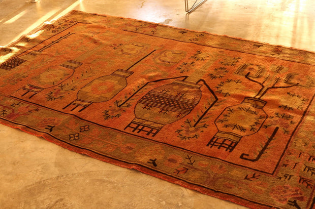 RARE ANTIQUE CHINESE KOTTAN CARPET - sustainably made MOMO NEW YORK sustainable clothing, rug slow fashion