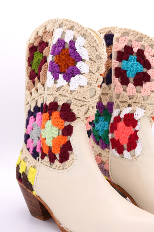 SELINA CROCHET BOOTS X FREE PEOPLE - sustainably made MOMO NEW YORK sustainable clothing, boots slow fashion