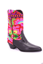 SELINA TRIBAL EMBROIDERED WESTERN BOOTS X FREE PEOPLE - sustainably made MOMO NEW YORK sustainable clothing, boots slow fashion