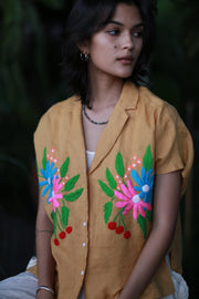 Short Sleeve Linen Blazer Jacket - sustainably made MOMO NEW YORK sustainable clothing, offer slow fashion