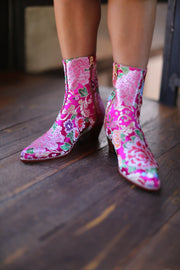 SILK ANKLE BOOTS TIFFANY - sustainably made MOMO NEW YORK sustainable clothing, boots slow fashion