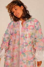 SILK EMBROIDERED KIMONO SONDY - sustainably made MOMO NEW YORK sustainable clothing, kimono slow fashion