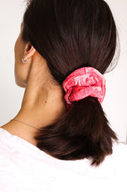 SILK EMBROIDERED SCRUNCHIE TARINI - sustainably made MOMO NEW YORK sustainable clothing, slow fashion