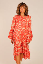 SILK KAFTAN DRESS JOAN - sustainably made MOMO NEW YORK sustainable clothing, Kimono slow fashion