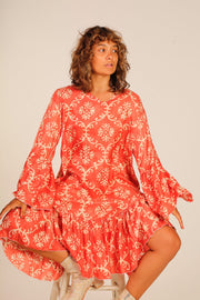 SILK KAFTAN DRESS JOAN - sustainably made MOMO NEW YORK sustainable clothing, Kimono slow fashion