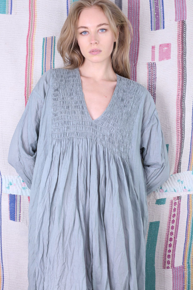 STAY COMFY AT HOME COTTON DRESS MARTY - sustainably made MOMO NEW YORK sustainable clothing, kaftan slow fashion