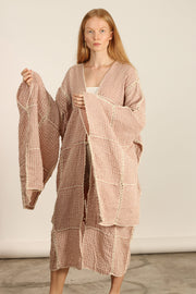 STITCH KIMONO ANNA - sustainably made MOMO NEW YORK sustainable clothing, kaftan slow fashion