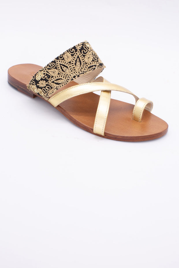 STRAP LEATHER SANDALS MARIEL - sustainably made MOMO NEW YORK sustainable clothing, mules slow fashion