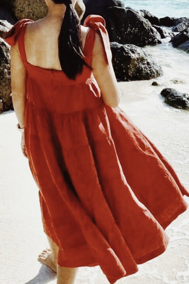 SUMMER BEACH DRESS SUNNY - sustainably made MOMO NEW YORK sustainable clothing, kaftan slow fashion