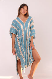 SUNKISSED CROCHET KAFTAN - sustainably made MOMO NEW YORK sustainable clothing, kaftan slow fashion