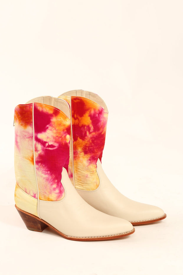 TIE DYE BOOTS LAURIES - sustainably made MOMO NEW YORK sustainable clothing, boots slow fashion