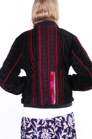 TRIBAL BOMBER JACKET AURORA - sustainably made MOMO NEW YORK sustainable clothing, offer slow fashion