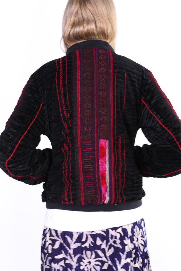 TRIBAL BOMBER JACKET AURORA - sustainably made MOMO NEW YORK sustainable clothing, offer slow fashion