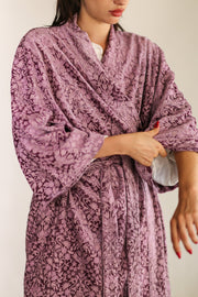 VELVET EMBROIDERED KIMONO GOYA - sustainably made MOMO NEW YORK sustainable clothing, Kimono slow fashion