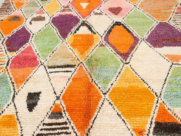 vintage moroccan rug from Beni mguild, berber handmade area rug - sustainably made MOMO NEW YORK sustainable clothing, rug slow fashion