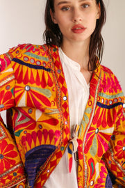 VINTAGE TRIBAL EMBROIDERED KIMONO VISKUS - sustainably made MOMO NEW YORK sustainable clothing, slow fashion