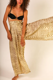 WIDE LEG SILK PANTS PENNY - sustainably made MOMO NEW YORK sustainable clothing, pants slow fashion