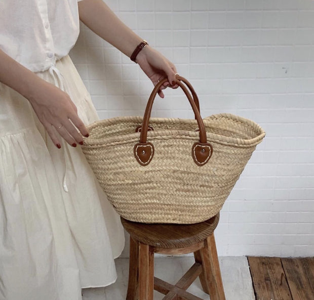 WOVEN SUMMER SHOPPING/ BEACH BASKET LYDIA - sustainably made MOMO NEW YORK sustainable clothing, offer slow fashion