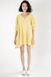 Yellow Mini My Favorite Dress Claes - sustainably made MOMO NEW YORK sustainable clothing, Dress slow fashion